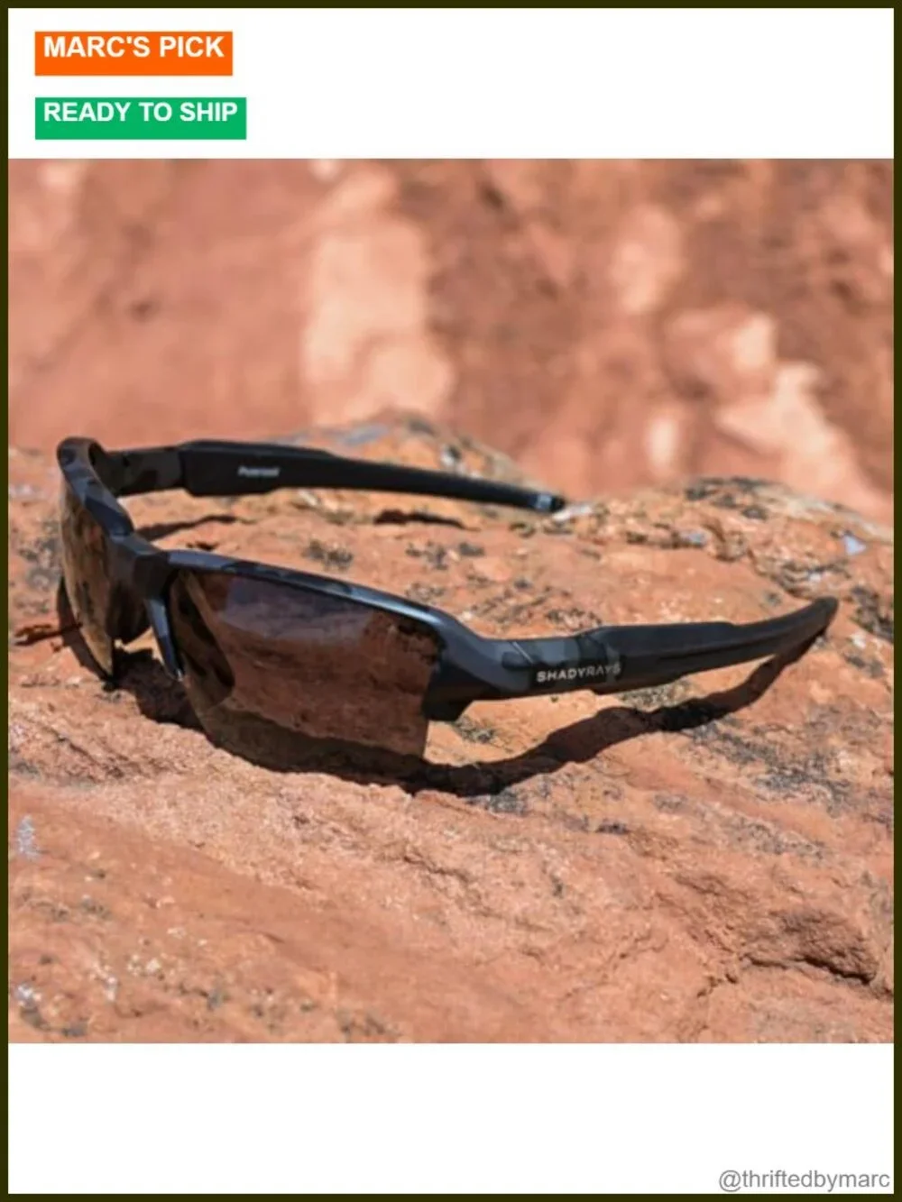 Mens Semi-Rimless Sporty Polarized Sunglasses TR90 Frame